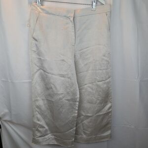 COS Cream Wide-Leg Cropped  Pants Size 12 In EUC